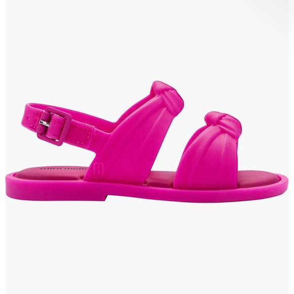 Mini Melissa Pink Velvet Sandal - Picture 4 of 4